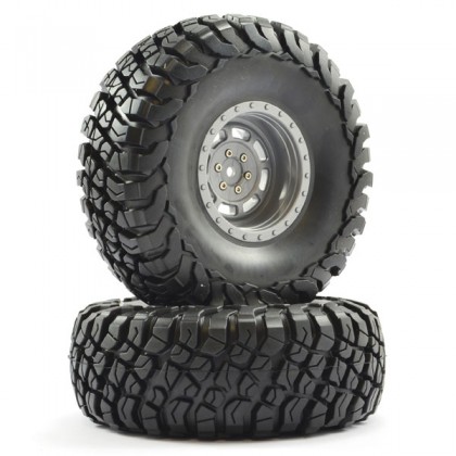 FTX Mauler 2.2" All Terrain Tyres Pre-glued On Grey Wheels